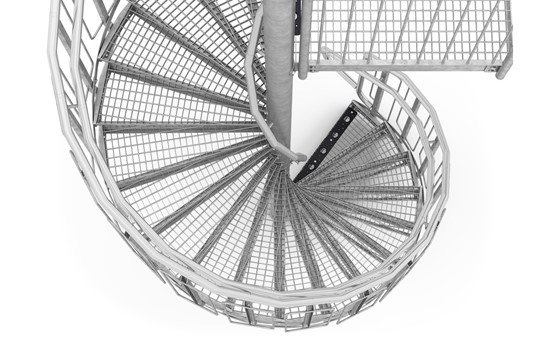 Spindeltrappe indvendig håndliste