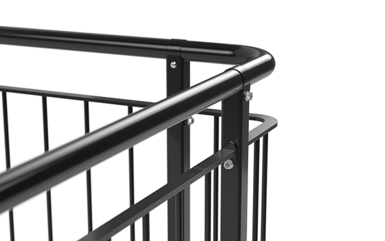 Gelænderhjørne til sektionsgelænder