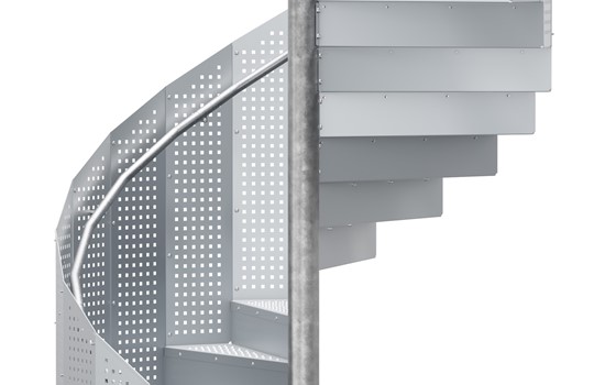 Spindeltrappe JOS Gelænder Kvadrat