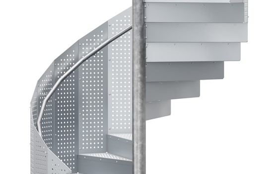 Spindeltrappe JOS Gelænder Rundt