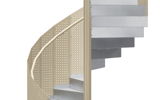 Spindeltrappe JOS Gelænder Rundt