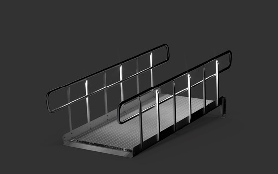 Belysning håndliste til kørestolsrampe